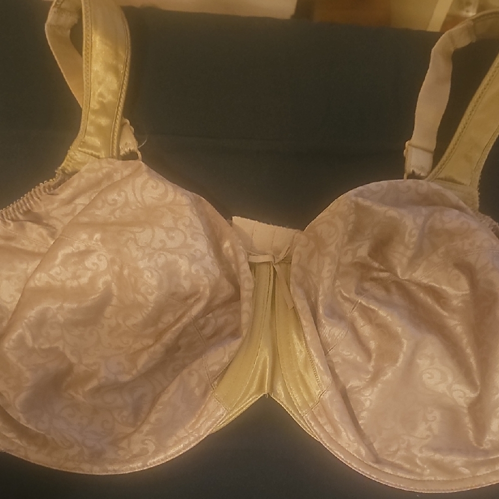 Bali Satin Underwire Bra in Cream and Gold